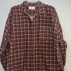 vintage county seat men's plaid cotton shirt size XL